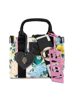 �J�[�g�W�F�C�K�[�����h�� ���f�B�[�X �o�b�O �t�����[�� �~�j �R�b�g�� �t�����[ KURT GEIGER LONDON Southbank Mini Floral Cotton Tote Bag Charcoal �`���R�[��