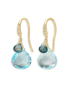 �}���R �r�`�F�S ���f�B�[�X �A�N�Z�T���[ �s�A�X�E�C�������O Marco Bicego 18K Yellow Gold Paradise Blue Topaz & Diamondrop Earrings Gold �S�[���h