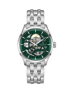 �n�~���g�� ���f�B�[�X �A�N�Z�T���[ �r���v Hamilton Jazzmaster Watch 40mm Green/Silver �O���[��