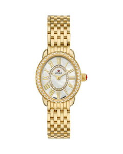 �~�b�V�F�� ���f�B�[�X �A�N�Z�T���[ �r���v MICHELE Serein Oval Diamond 18K Gold-Plated Watch 24mm x 27mmOP/Gold �S�[���h
