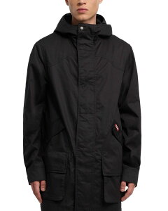 �n���^�[ �����Y �A�E�^�[ �W���P�b�g�E�u���]�� �R�b�g�� �R�[�g �_�E�� Hunter Downing Coated Cotton Hooded Rain Jacket Black �u���b�N