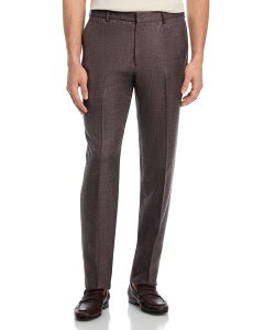���B���X �����Y �{�g���X �J�W���A���p���c �E�[�� �V���N ���l�� Vince Wool Silk & Linen M lange Suit Pants Light Brown �u���E��