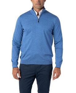 ���o�[�g �^���{�b�g �����Y �A�E�^�[ �j�b�g�E�Z�[�^�[ �n�[�t�W�b�v Robertalbott Eastwood Quarter Zip Sweater Navy with Gray Tipping �O���[