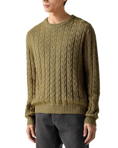 �[�j�A �����Y �A�E�^�[ �j�b�g�E�Z�[�^�[ �N���[�l�b�N �V���N ���l�� ZEGNA Linen Cashmere & Silk Crewneck Sweater Olive Green M?lange �O���[��
