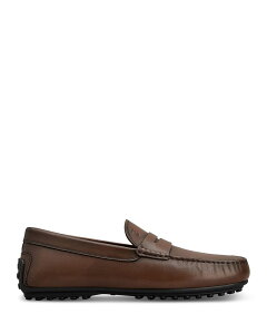 �g�b�Y �����Y �V���[�Y �X���b�|���E���[�t�@�[ ���U�[ Tod's Men's Leather Moccasin Loafers Dark Brown �u���E��