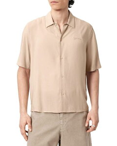 �I�[���Z�C���c �����Y �g�b�v�X �V���c ALLSAINTS Baron Short Sleeve Shirt Clifftop Taupe �g�[�v