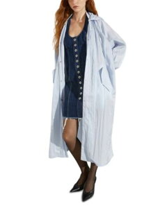 �}�b�N�X�A���h�R�[ ���f�B�[�X �A�E�^�[ �R�[�g MAX&Co. Mcobiavo Coat Sky-blue �u���[