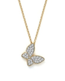 ロバートコイン レディース ネックレス・チョーカー アクセサリー 18K Yellow Gold Tiny Treasures Princess Diamond Butterfly Necklace 18 White/Gold