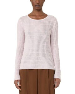 �}�b�N�X�}�[�� ���f�B�[�X �A�E�^�[ �j�b�g�E�Z�[�^�[ Max Mara Studio Mstpedone Boat Neck Sweater Pink �s���N