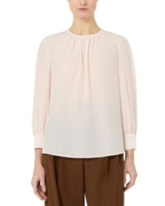 �}�b�N�X�}�[�� ���f�B�[�X �g�b�v�X �V���c �V���N �u���E�X Max Mara Studio Colmo Silk Blouse Pink �s���N
