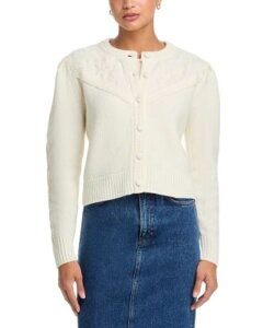 �A�N�A ���f�B�[�X �A�E�^�[ �J�[�f�B�K�� �t�����[�� �h�J �t�����[ AQUA Floral Embroidered Cardigan - Exclusive White Multi �z���C�g