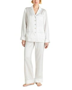 �I���r�A�{���w�[�� ���f�B�[�X �A�E�^�[ �p�[�J�[�E�X�E�F�b�g �V���N Olivia von Halle Silk Woven Long Pajama Set Ivory Powder Blue �A�C�{���[
