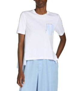 �}���j ���f�B�[�X �g�b�v�X T�V���c Marni Mixed Media Tee Lily White �z���C�g