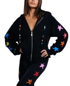 ���[�������V ���f�B�[�X �A�E�^�[ �j�b�g�E�Z�[�^�[ LAUREN MOSHI Hezly Brushed Starsweater Black �u���b�N