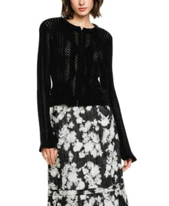�A�i�X�C ���f�B�[�X �A�E�^�[ �J�[�f�B�K�� Anna Sui Victorian Pointelle Cardigan Black �u���b�N