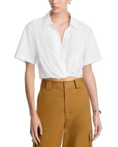 �G�[�G���V�[ ���f�B�[�X �g�b�v�X �V���c �N���b�v�h A.L.C. Lily Cropped Shirt Bright White �z���C�g