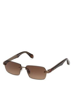 �N���X�`�����E���u�^�� ���f�B�[�X �A�N�Z�T���[ �T���O���X�E�A�C�E�F�A Christian Louboutin Rectangular Metal Sunglasses 56mm Shiny Dark Bronze/Brown �u���E��