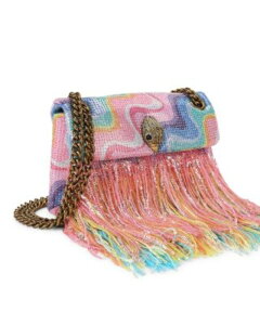 �J�[�g�W�F�C�K�[�����h�� ���f�B�[�X �o�b�O �~�j �t�����W KURT GEIGER LONDON Kensington Mini Rhinestone Fringed Shoulder Bag Open Miscelaneous