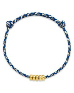 �]�[�V�b�R ���f�B�[�X �A�N�Z�T���[ �u���X���b�g�E�o���O���E�A���N���b�g Zo Chicco 14K Yellow Gold Paracord Rondelle Slider Bracelet 5-9 Gold/Blue �u���[