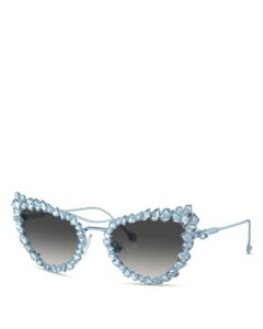�X�����t�X�L�[ ���f�B�[�X �A�N�Z�T���[ �T���O���X�E�A�C�E�F�A Swarovski Butterfly Removable Crystal Clip On Sunglasses 56mm Blue/Gray Mirrored Gradient �O���[