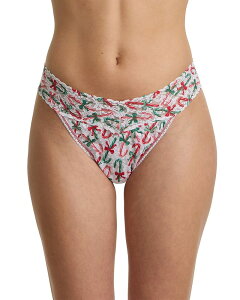 �n���L�[�p���L�[ ���f�B�[�X �A���_�[�E�F�A �p���c �v�����g ���[�X Hanky Panky Printed Signature Lace Original Rise Thong Candy Cane Delight