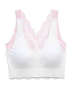 �n�j�[�f���[ �C���e�B���b�c ���f�B�[�X �A���_�[�E�F�A �u���W���[ Honeydew Caitlyn Reversible Bralette Set of 2 White/Cotton Candy �z���C�g