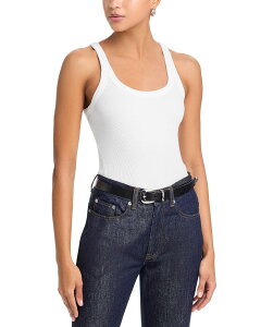 ���O�A���h�{�[�� ���f�B�[�X �g�b�v�X �^���N�g�b�v rag & bone Thessential Rib Wide String Tank Top White �z���C�g