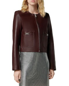 ���F���T�[�` ���f�B�[�X �A�E�^�[ �W���P�b�g�E�u���]�� ���U�[ Versace Leather Jacket Dark Burgundy �o�[�K���f�B