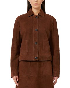 �}�b�N�X�}�[�� ���f�B�[�X �A�E�^�[ �W���P�b�g�E�u���]�� �X�G�[�h Max Mara Studio Mstbaia Suede Jacket Chocolate �`���R���[�g