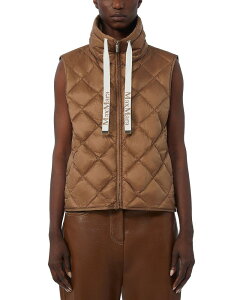 �}�b�N�X�}�[�� ���f�B�[�X �A�E�^�[ �x�X�g �_�E�� Max Mara Tregic Down Vest Caramel