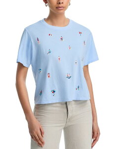 �A�N�A ���f�B�[�X �g�b�v�X T�V���c AQUA Haley Beachgoers Boxy Crop Tee - Exclusive Breeze �A�N�A