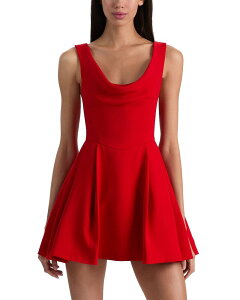 �A���X�A���h�I���r�A ���f�B�[�X �g�b�v�X �����s�[�X �h���[�v Alice and Olivia Estrella Drape Flare Dress Chilli Pepper