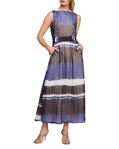 �j�b�N�v���X�]�[�C ���f�B�[�X �g�b�v�X �����s�[�X NIC+ZOE Gallery Stripe Luna Dress Blue Multi �u���[