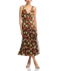 �T���N �Z�v�g ���f�B�[�X �g�b�v�X �����s�[�X Cinq Sept Floating Poppies Makaila Dress Dark Olive Multi �I���[�u