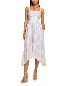 ���C�~�[ �u���b�N ���f�B�[�X �g�b�v�X �����s�[�X Ramy Brook Nadia Handkerchief Hem Dress Blue Stripe Combo �u���[