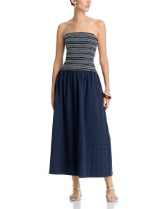 ���C�~�[ �u���b�N ���f�B�[�X �g�b�v�X �����s�[�X�g���b�v���X Ramy Brook Jace Strapless Dress Navy �l�C�r�[