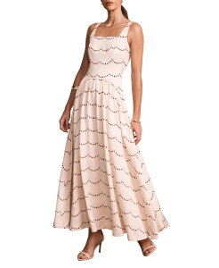 �~���g���x���x�b�g ���f�B�[�X �g�b�v�X �����s�[�X �v�����g �~�f�B Mint Velvet Women'spot Print Midi Dress within Straps Cream �N���[��