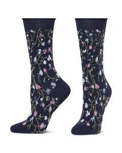 �q���[ ���f�B�[�X �A���_�[�E�F�A �C�� HUE Jean Socks Navy Ditsy �l�C�r�[
