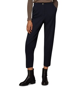 �z�C�b�X���Y ���f�B�[�X �{�g���X �J�W���A���p���c �N���b�v�h Whistles Lila Tapered Ponte Cropped Pants Navy �l�C�r�[