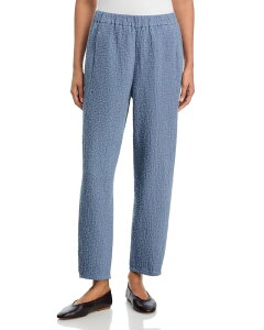 �G�C���[���t�B�b�V���[ ���f�B�[�X �{�g���X �J�W���A���p���c �R�b�g�� �A���N�� Eileen Fisher Cotton Doubleweave Ankle Lantern Pants Haze