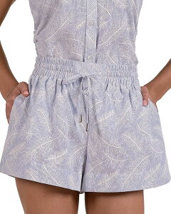�G���� ���f�B�[�X �{�g���X �n�[�t�p���c�E�V���[�c �V���[�g�p���c Elan Elastic Waistband Shorts Blue/ White Stripe �z���C�g