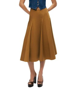 �m�N�`���[�� ���f�B�[�X �{�g���X�J�[�g �~�f�B NOCTURNE Flared Midi Skirt Camel �L������