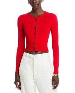 �u�����h���E�}�N�X�E�F�� ���f�B�[�X �A�E�^�[ �J�[�f�B�K�� Brandon Maxwell Brnadon Maxwellery Shrunken Cardigan Red ���b�h