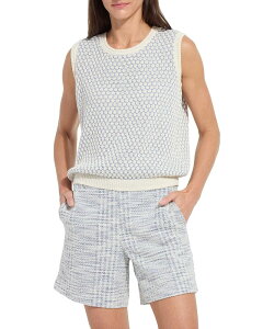 ���X ���f�B�[�X �A�E�^�[ �j�b�g�E�Z�[�^�[ ���b�V�� Lyss Claire Textured Mesh Sweater Shell Ecru/ Azzurro �G�N����