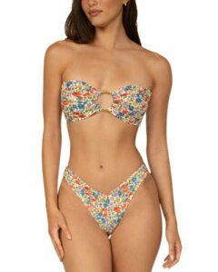 �����V�[ ���f�B�[�X ���� �g�b�v�̂� �t�����[�� �t�����[ Montce Florencia Floral Tori Ties Bandeau Bikini Top & Lulu Bikini Bottom One-Size