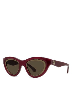 ���G�x ���f�B�[�X �A�N�Z�T���[ �T���O���X�E�A�C�E�F�A Loewe Cat Eye Sunglasses 53mm opaline bordeaux brown �u���E��