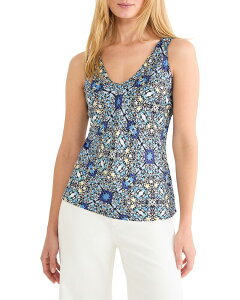 �j�b�N�v���X�]�[�C ���f�B�[�X �g�b�v�X �^���N�g�b�v NIC+ZOE Filagree Tile Tank Blue Multi �u���[