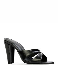 �u���b�N�X�G�[�h�X�^�W�I ���f�B�[�X �V���[�Y �T���_�� ���U�[ �q�[�� Black Suede Studio Women's Aika Crossover Strap Leather Higheel Sandals Black Leather �u���b�N