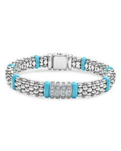 ���S�X ���f�B�[�X �A�N�Z�T���[ �u���X���b�g�E�o���O���E�A���N���b�g LAGOS Blue Caviar & Diamond Sterling Silver Bracelet One-Size �u���[