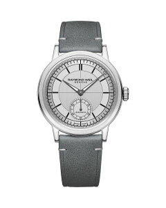 ���C�����h �E�B�� ���f�B�[�X �A�N�Z�T���[ �r���v ���U�[ Raymond Weil Millesime Automatic Small Seconds Leather Strap Watch 39.5mm Gray/Gray �O���[
